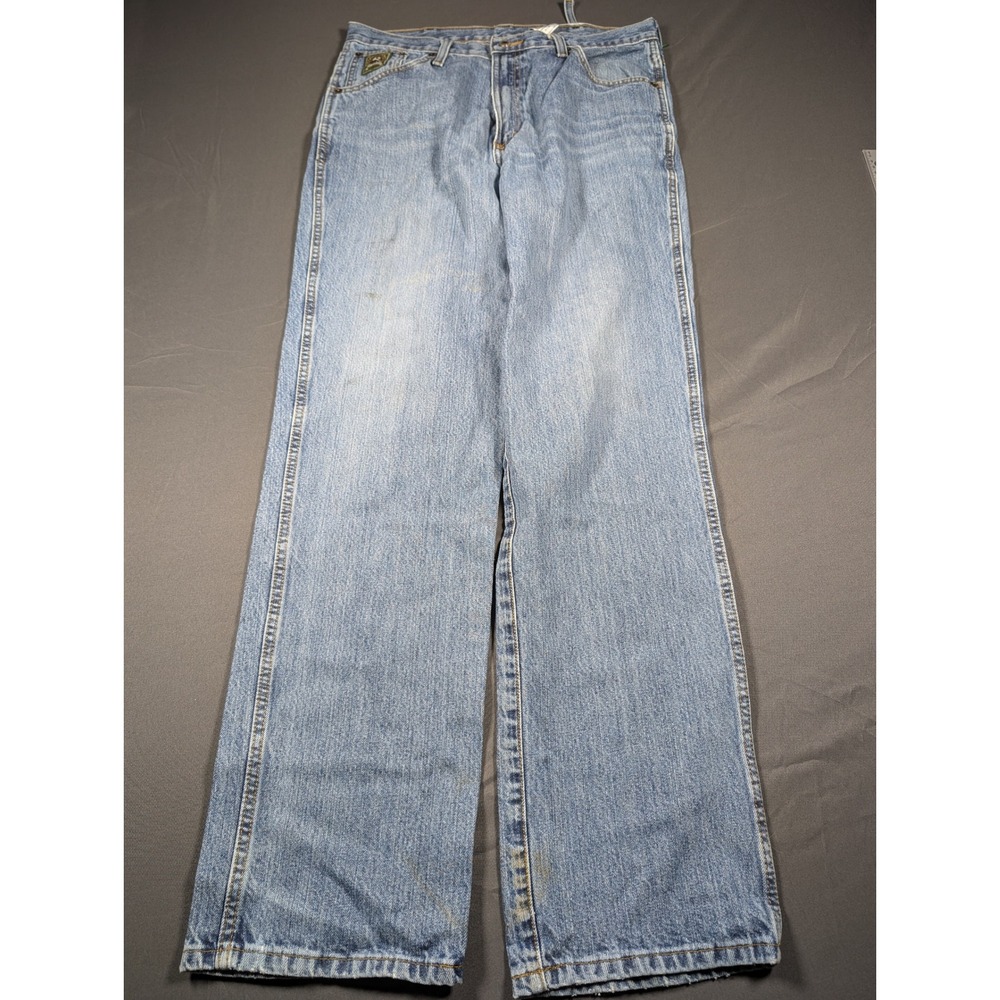 Cinch Mens Light Wash Cowboy Relaxed Straight Leg Denim Jeans 34x34 MB90530002